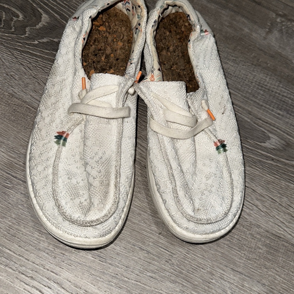 White HeyDudes Slip-On Shoes